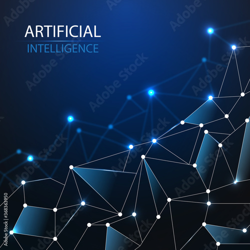Abstract artificial intelligence template photo
