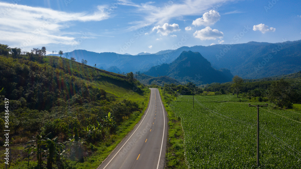 Obraz premium Aerial view, Phu Lanka, Pong District, Phayao Province, Thailand