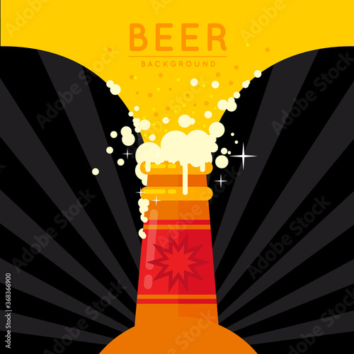 Beer design with bottle