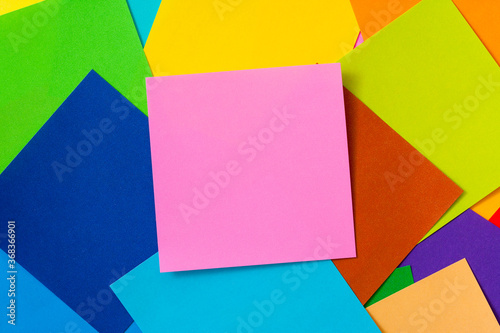 Many of colorful notes 