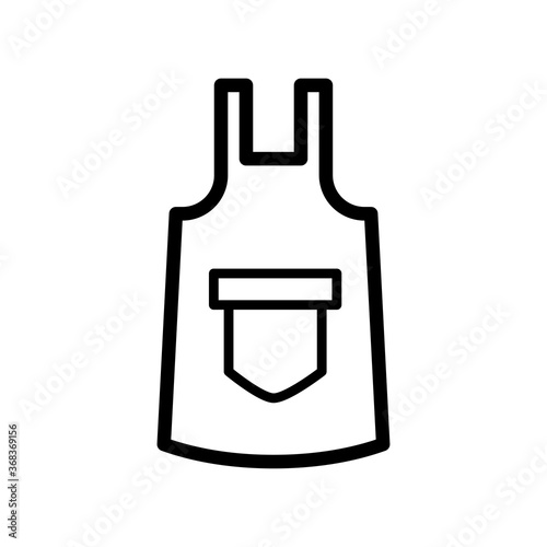 apron icon vector symbol template