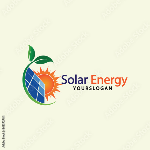 Sun solar energy logo design template. solar tech logo designsv
