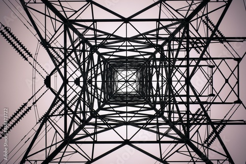 Electric tower abstract background photo