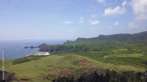 Aerial Shot from Niutoushan Green Island Taitung  Taiwan photo