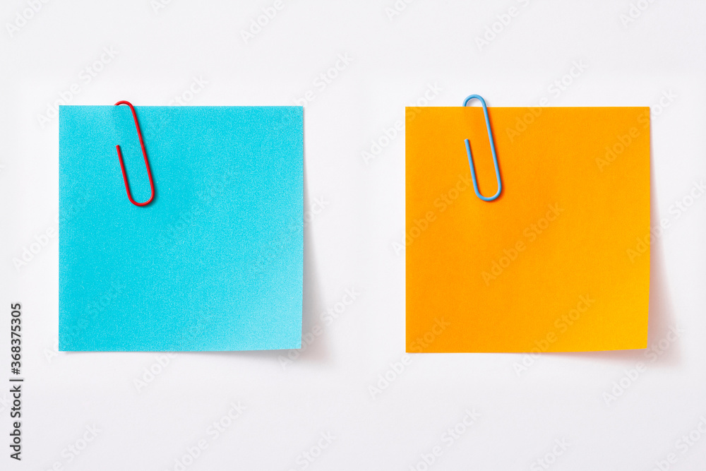 Memo notes with paper clip
Memo notes with paper clip