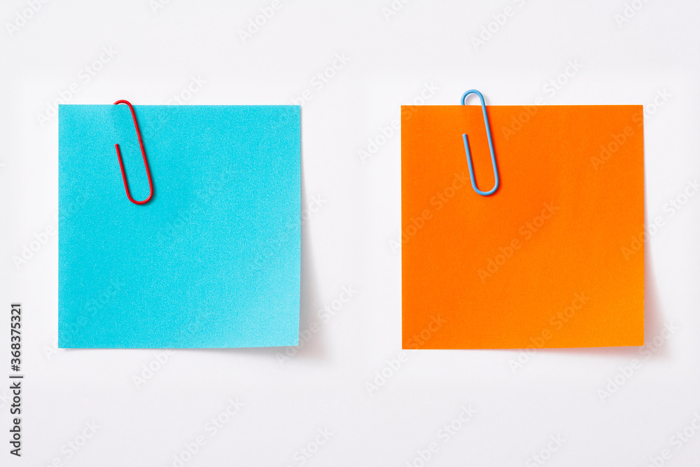 Memo notes with paper clip
Memo notes with paper clip