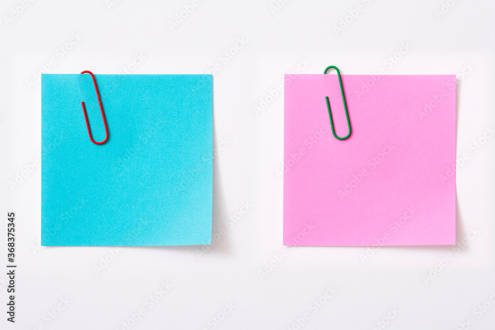 Memo notes with paper clip
Memo notes with paper clip