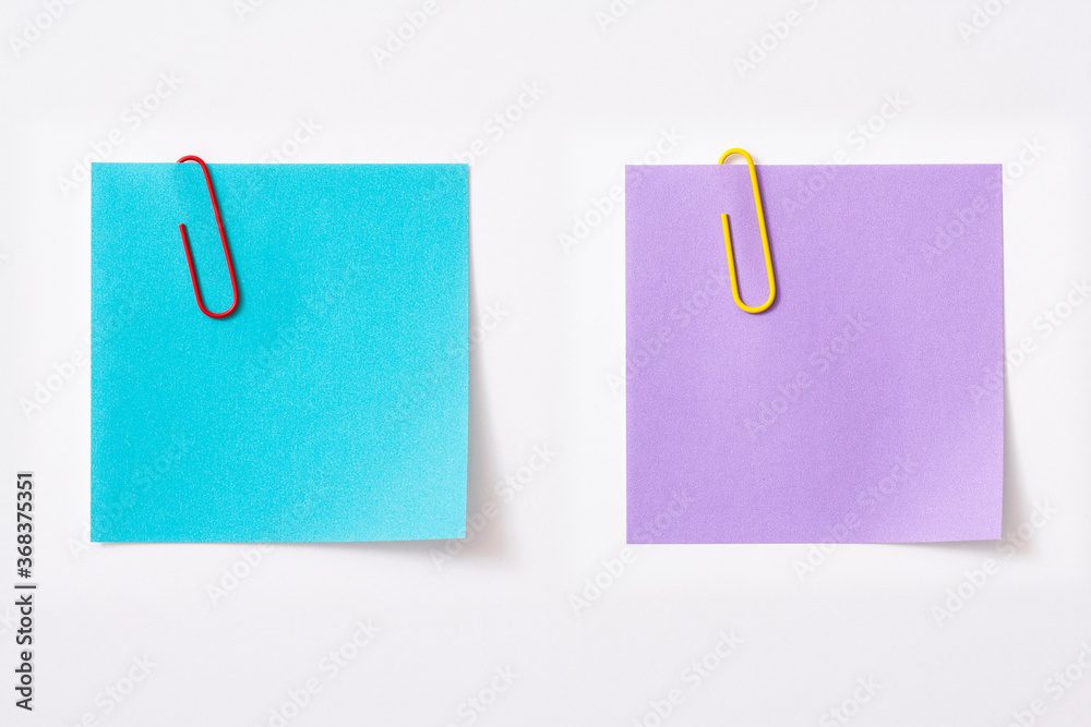 Memo notes with paper clip
Memo notes with paper clip