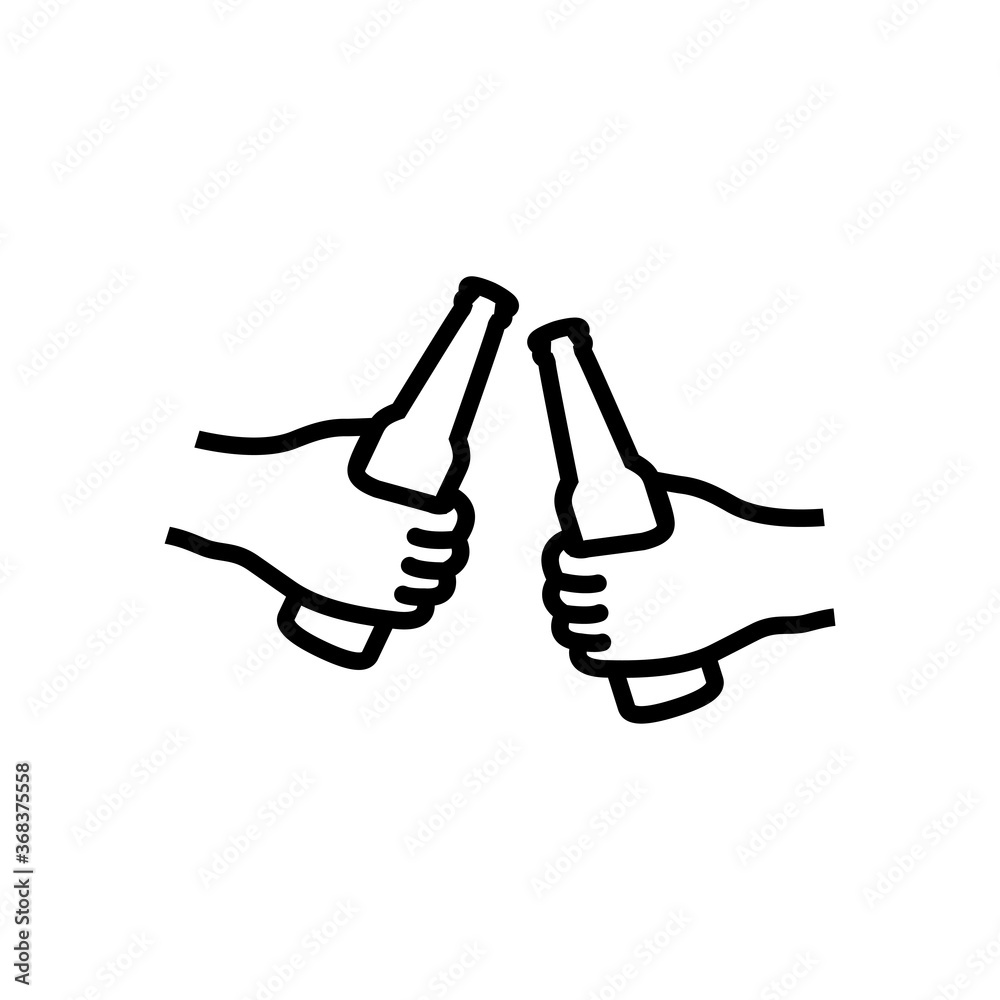 holding on bottle beer vector symbol template holding on bottle beer vector symbol template