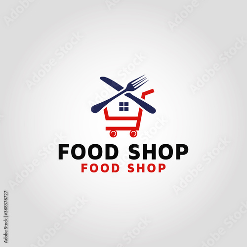food shop Vector logo design template idea and inspiration