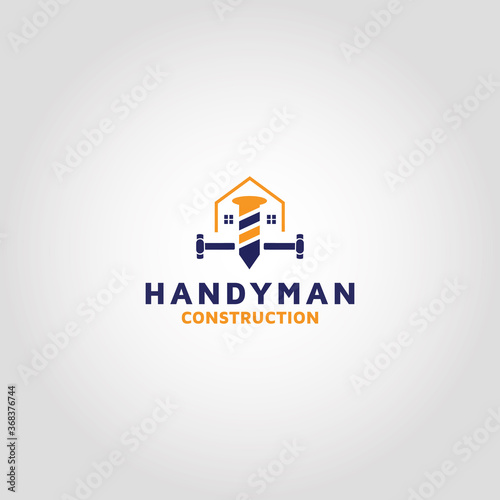 Handyman Construction Vector logo design template idea