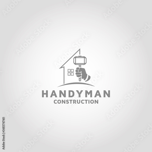 Handyman Construction Vector logo design template idea and inspiration