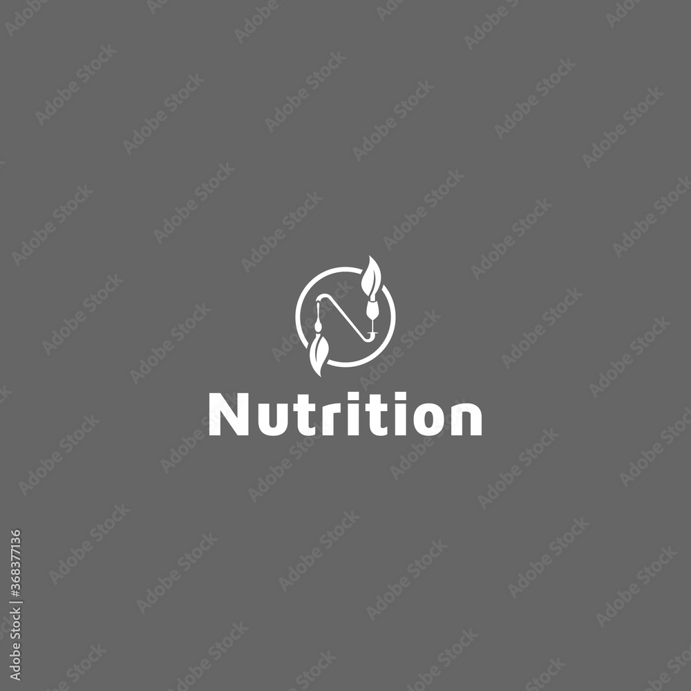 Obraz premium Nutrition logo design template idea and inspiration
