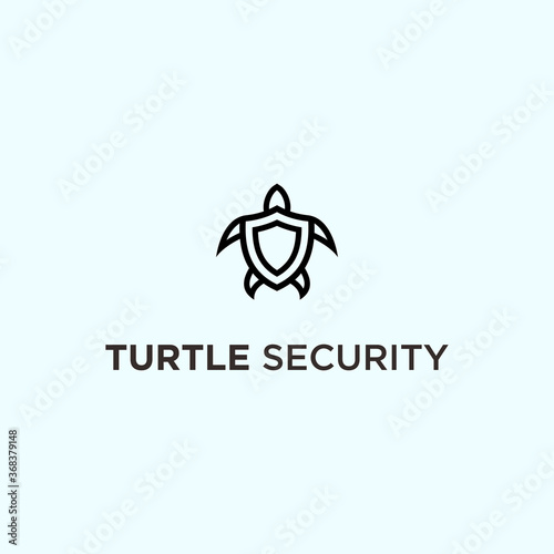 Shield Tortoise logo vector silhouette icon