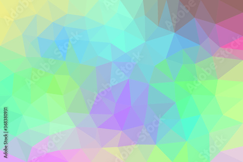 Billede på lærred Voronoi Diagram in multiple colors and harmonize together.