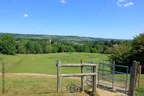 A landscape scene looking out over the Westerham countryside