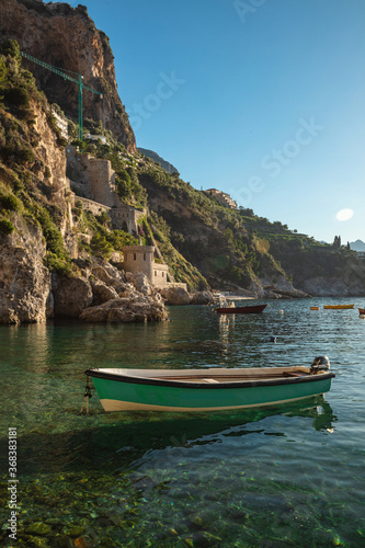 The shore of Conca dei Marini, Amalfi Coast, Italy