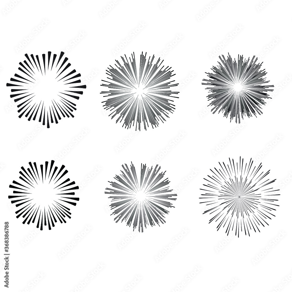 Radial speed Lines in Circle Form for comic books . fireworks Explosion background . Vector Illustration . Starburst
round Logo . Circular Design element . Abstract Geometric star rays . Sunburst . Radial speed Lines in Circle Form for comic books . fireworks Explosion background . Vector Illustration . Starburst
round Logo . Circular Design element . Abstract Geometric star rays . Sunburst .
