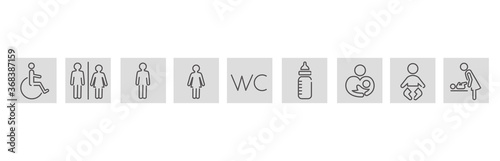  icon of toilet restroom wc vector