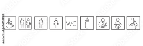  icon of toilet restroom wc vector