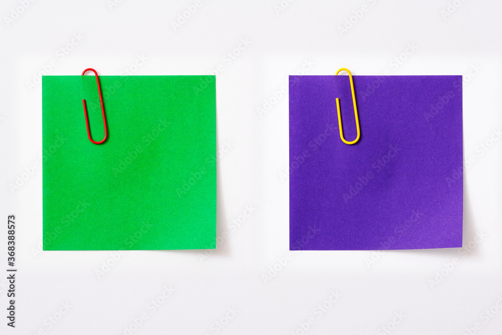 Memo notes with paper clip
Memo notes with paper clip
