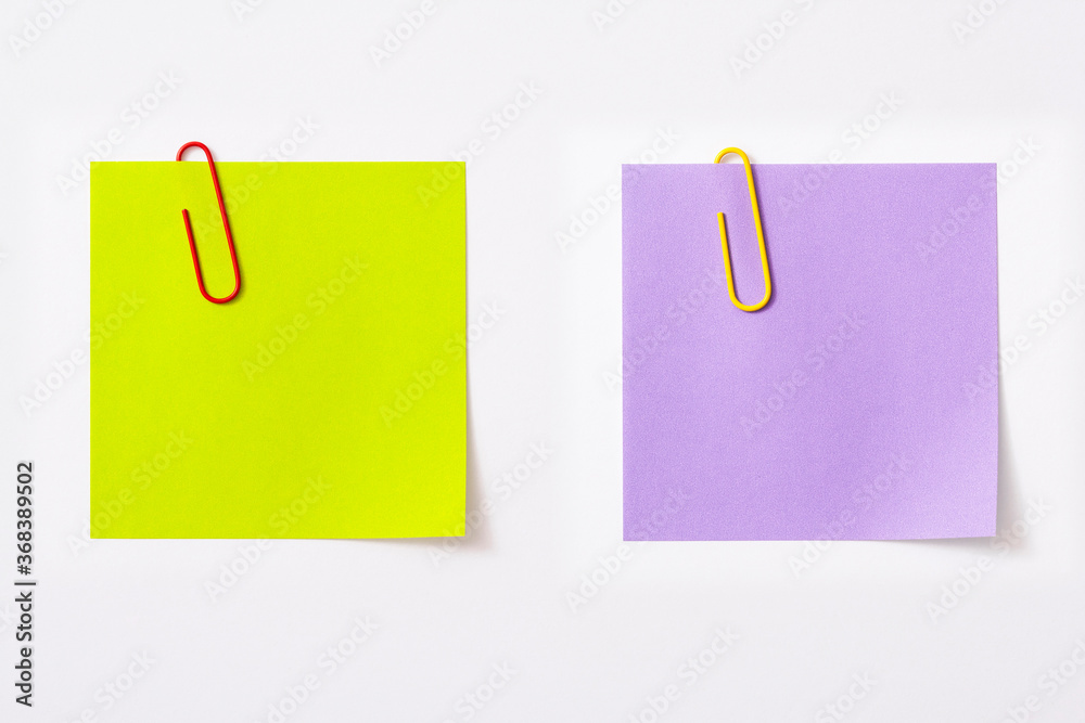 Memo notes with paper clip
Memo notes with paper clip