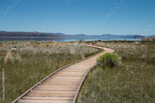 mono lake boardwalk landscape