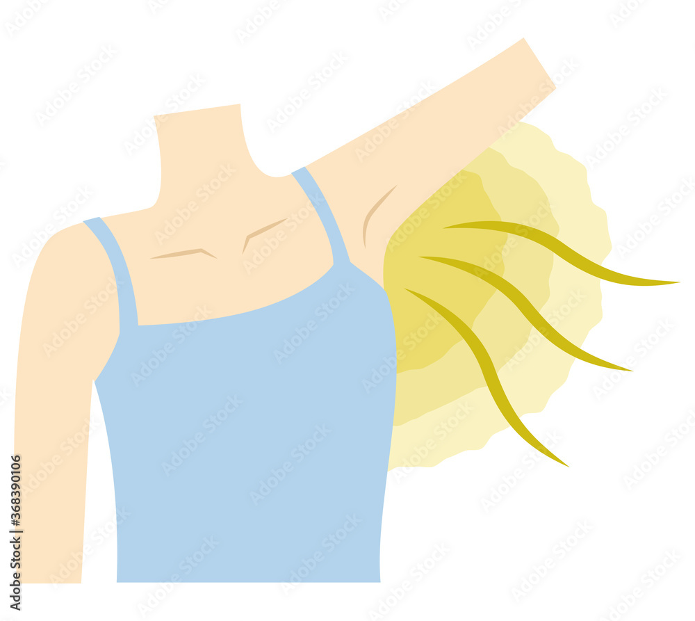 脇の下が臭い女性 腋臭 ワキガ わきが 体臭 Stock イラスト Adobe Stock