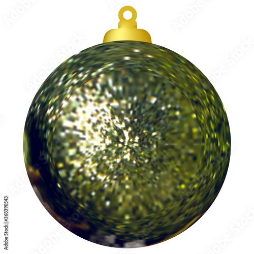 Christmas ball on the tree. Christmas decoration. Vector image