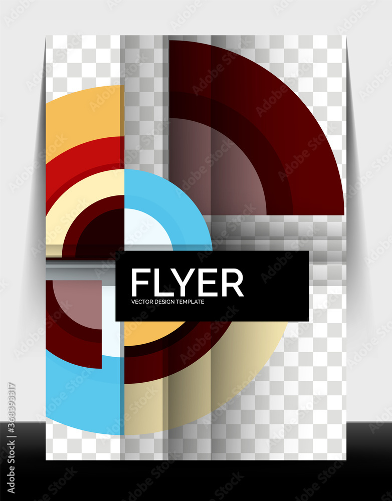 Circle design a4 flyer print template, annual report design Circle design a4 flyer print template, annual report design