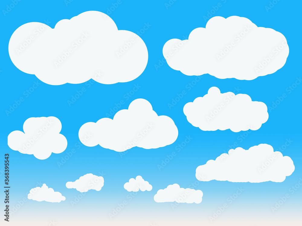 Background with blue sky and clouds