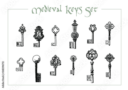 Medieval Keys vector set