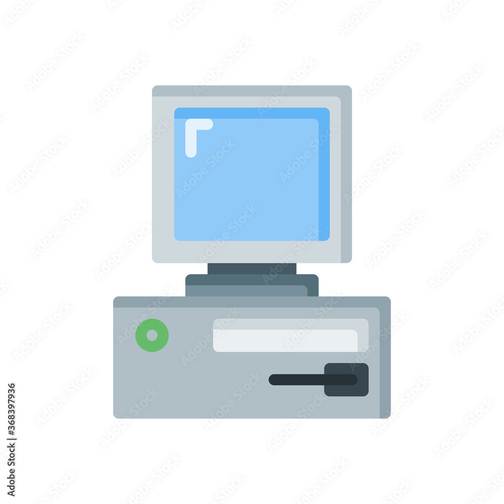 computer icon in flat style isolated on white background. EPS 10 computer icon in flat style isolated on white background. EPS 10