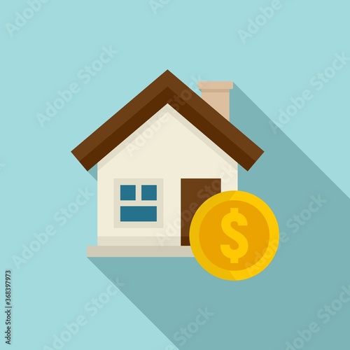House buy online loan icon. Flat illustration of house buy online loan vector icon for web design