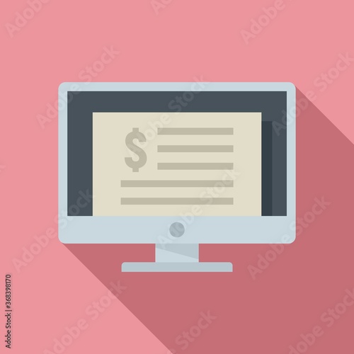 Home online loan icon. Flat illustration of home online loan vector icon for web design