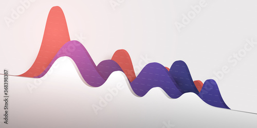 Waves of Corona Virus Infection - Design Concept with Colorful Charts