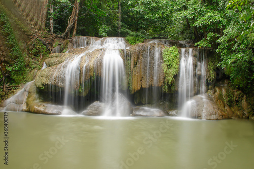 Erawan waterfall in the Erawan National Park  Thailand  Asia