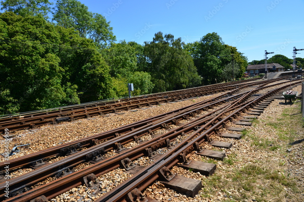 Fototapeta premium Railway tracks at the Isle of Wight.