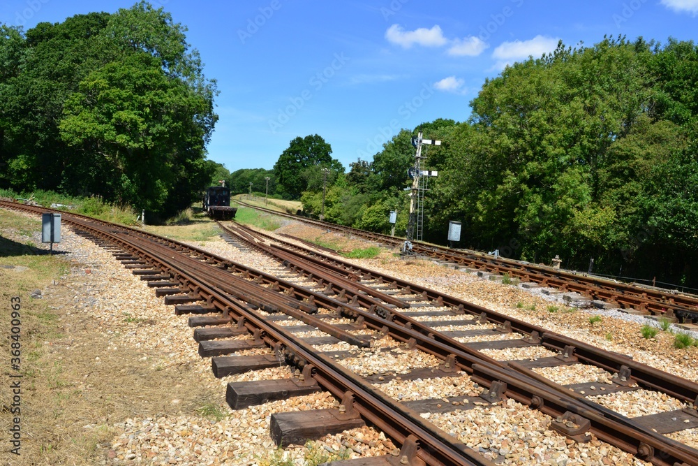 Fototapeta premium Railway tracks at the Isle of Wight.