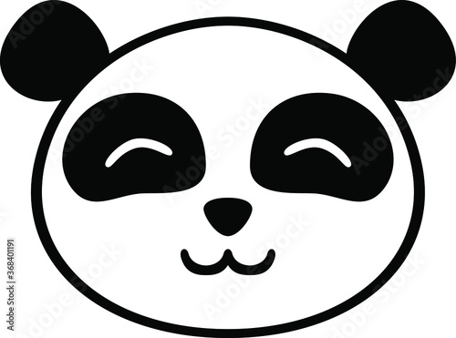 Wallpaper Mural Head of Cute Baby Panda Cartoon Character Design Torontodigital.ca