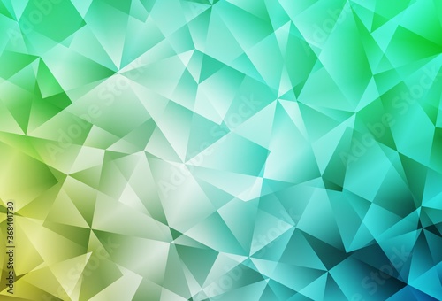 Light Green vector polygonal background.