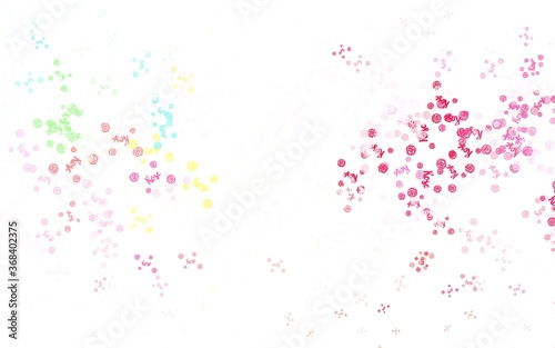 Light Pink  Yellow vector doodle background with flowers  roses.