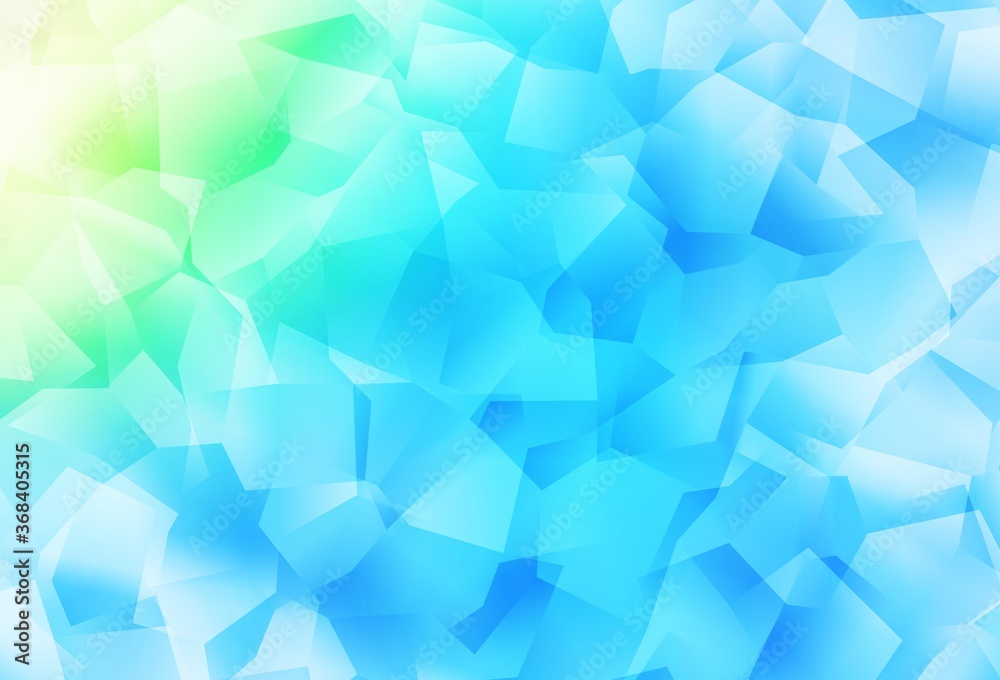 Obraz premium Light Blue, Green vector triangle mosaic template.