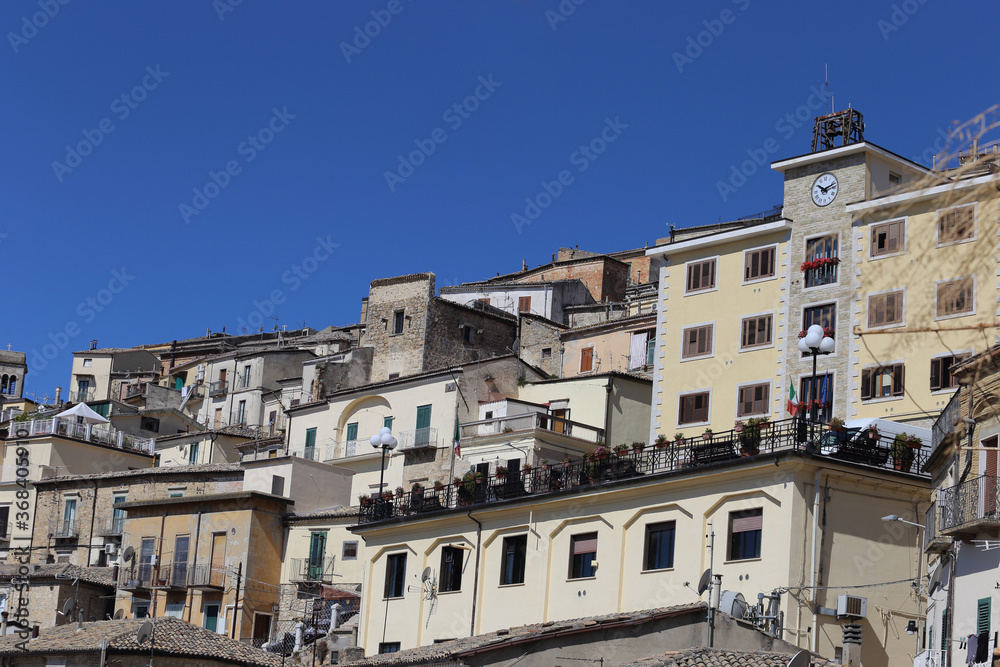 Sant'Agata di Puglia - 29 July 2020: The town in the Daunia mountains in the province of Foggia which in 2002 obtained the Orange Flag from the Italian Touring Club