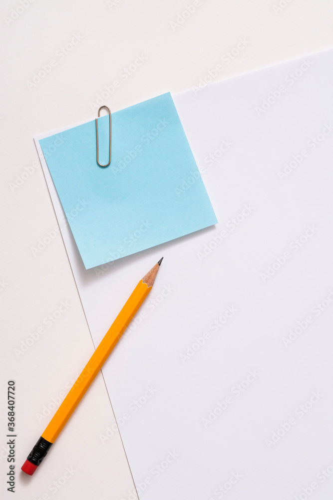 Blank paper memo with clip on white background
Blank paper memo with clip on white background