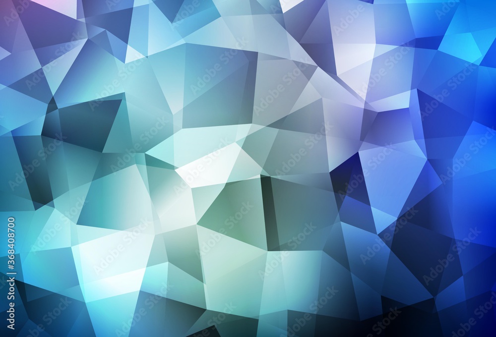 Fototapeta premium Light BLUE vector abstract polygonal background.