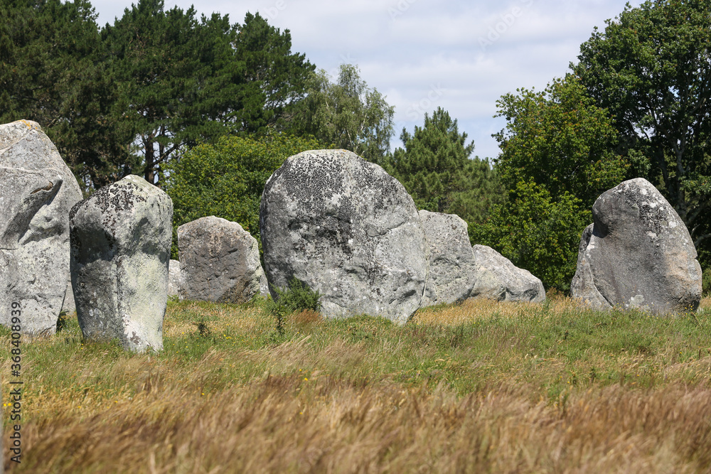 alignment of Carnac in a French Brittany alignment of Carnac in a French Brittany