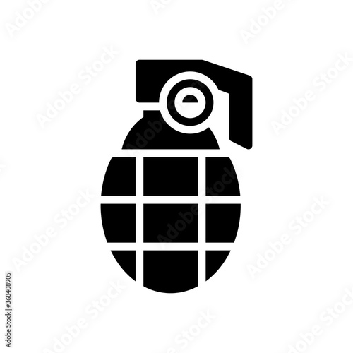 grenade icon in glyph style. vector illustration for graphic design, website, UI isolated on white background. EPS 10