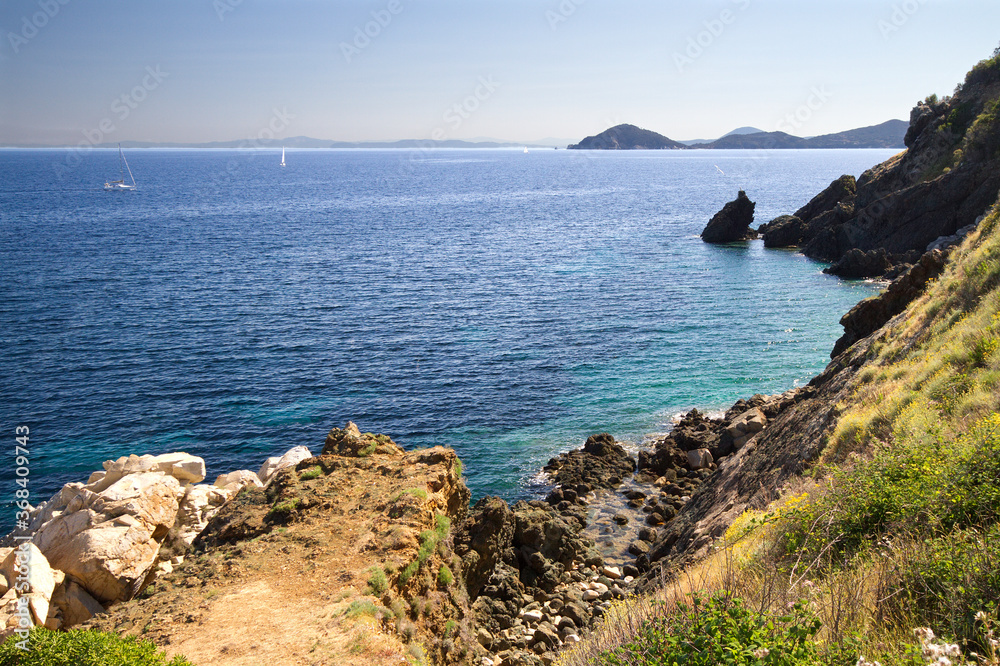 Beauty coastline on Elba island