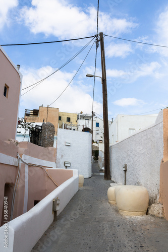 Fototapeta Naklejka Na Ścianę i Meble -  Streets Churches and buildings in Santorini island